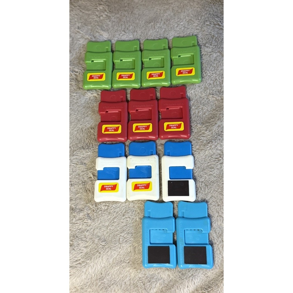 Vintage Snappy Seal Magnetic Bag Sealer Clips Lot of 13 Australian Kitchen
